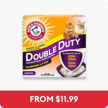 Arm & Hammer Double Duty Clumping Clay Litter & the callout, From $11.99