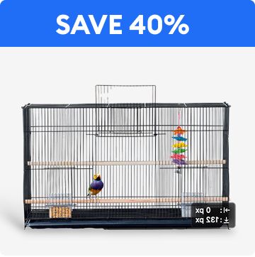 Save 40% callout & a wire bird cage