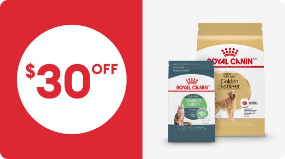 $30 off with 2 bags of Royal Canin dog food