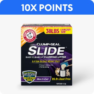 10X points callout and Arm & Hammer multi-cat litter