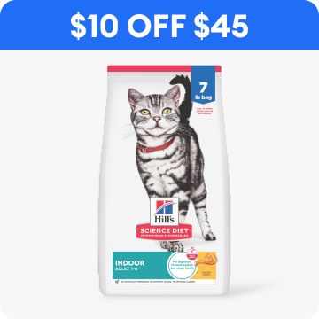 $10 off $45 callout & a bag of Hill's Science Diet cat food