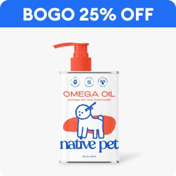 BOGO 25% OFF callout & Native Pet omega oil