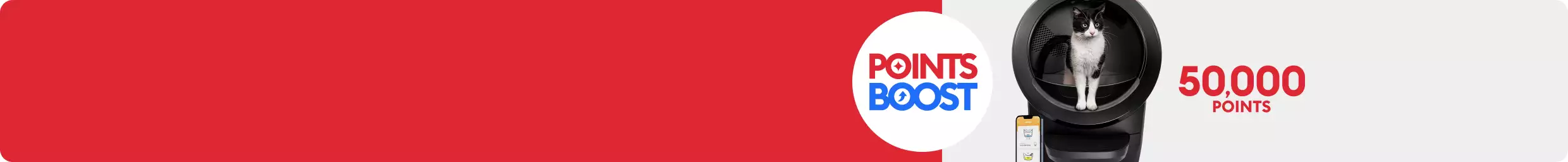 Points Boost lockup, 50,000 points callout & a cat inside a Litter-Robot