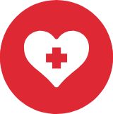 Icon of heart with red cross