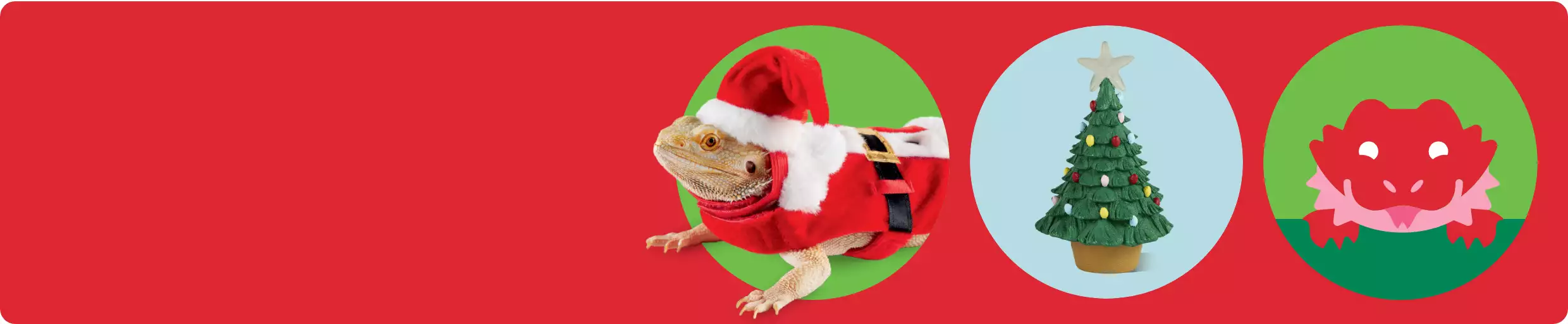 Bearded dragon, bearded dragon illustration, holiday tree decor for habitat on holiday themed background