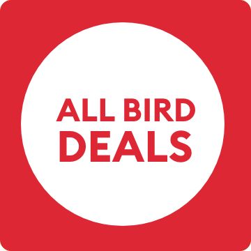 Shop all bird deals text in circle