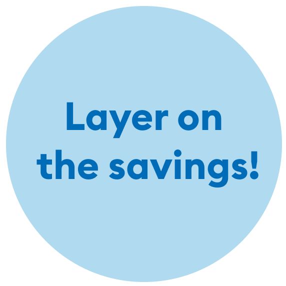 Layer on the savings message		