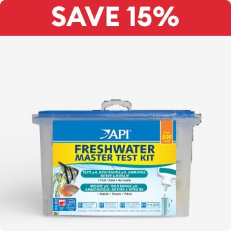 Save 15% text & API Freshwater Master Test Kit