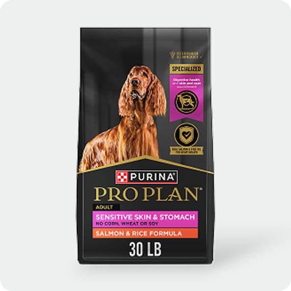 Bag of Purina Pro Plan dog food