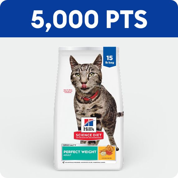 5,000 pts callout & a bag of Hill's Science Diet cat food		