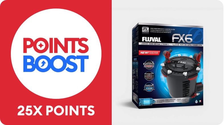 Fluval canister, Points Boost callout & 25X points callout