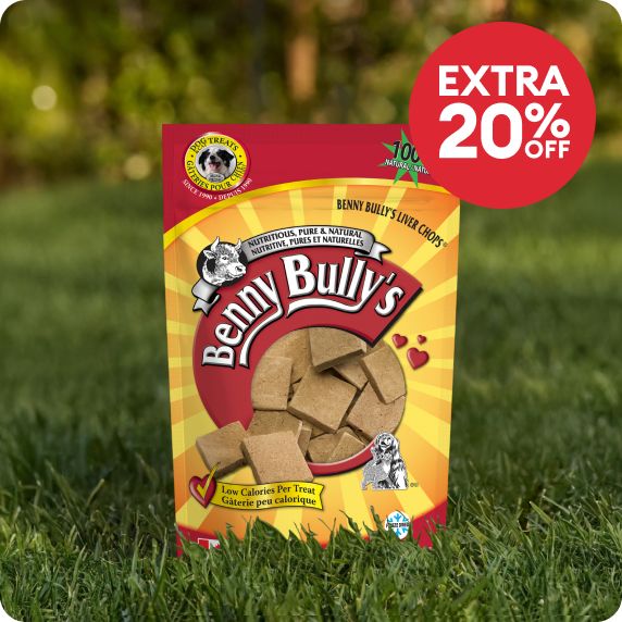 Extra 20% off callout & Benny Bully's Liver Chops Dog Treat 