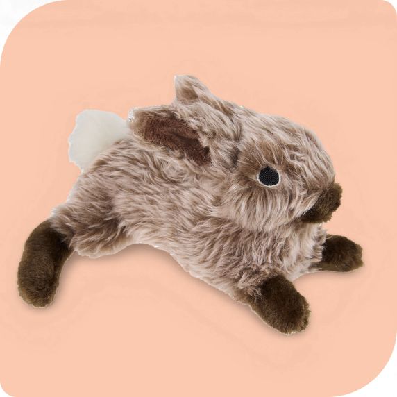 Joyhound Crazy Comfy Realistic Rabbit Plush Squeaker Dog Toy