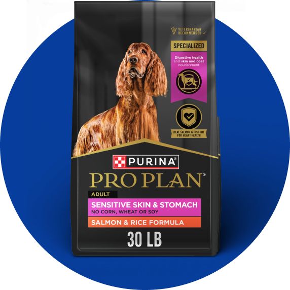 Bag of Purina Pro Plan dog food