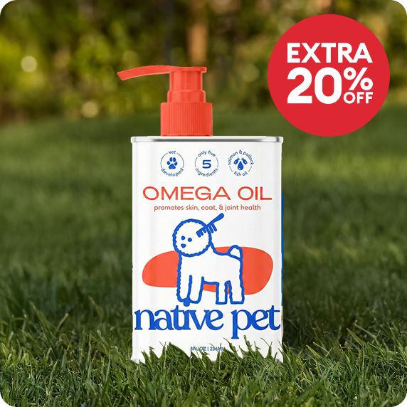 Extra 20% off callout & Native Pet Omega Oil