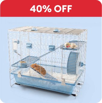 40% off callout & a small pet habitat
