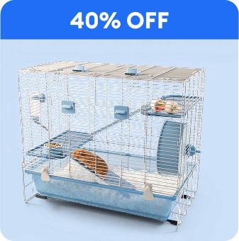 40% off callout & a small pet habitat