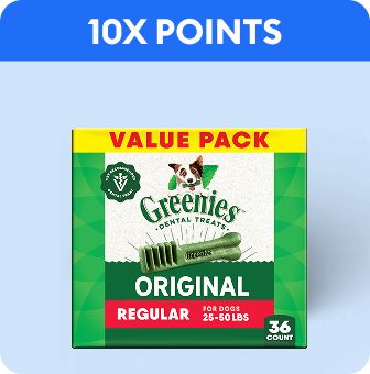10X points & a value pack of GREENIES dental treats