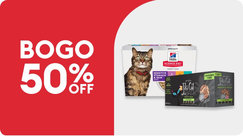 BOGO 50% OFF with Hill's Science Diet & Tiki Cat variety packages