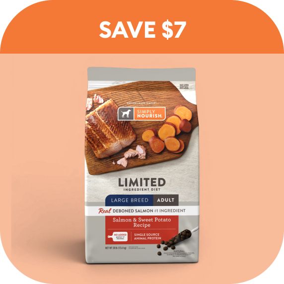 Save 7 on dry dog food bags simply nourish dog food bag orange background