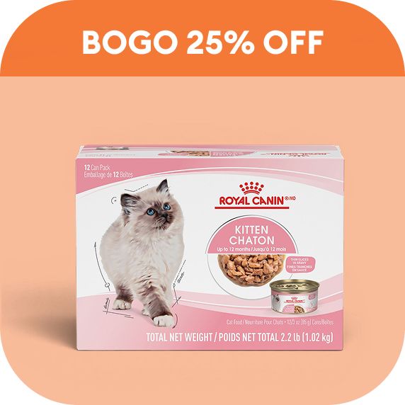 BOGO 25% OFF callout & Royal Canin wet cat food