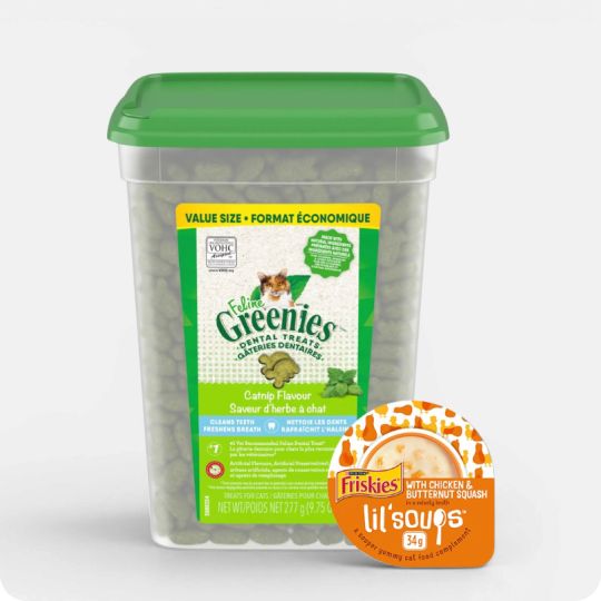 Greenies dog treats & Friskies cat treats