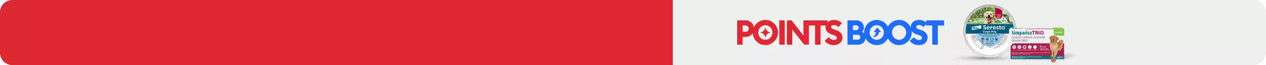 POINTS BOOST with Seresto & Simparica dog flea & tick products