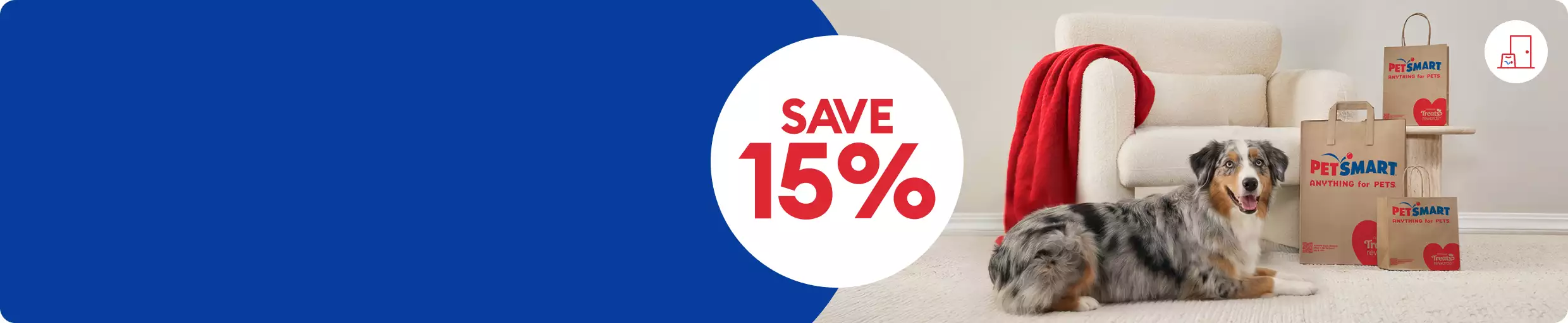 SAVE 15% shown with Australian Shepherd & 3 PetSmart bags