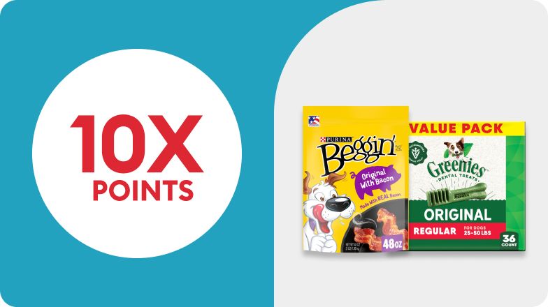 10X POINTS with 2 packs of treats