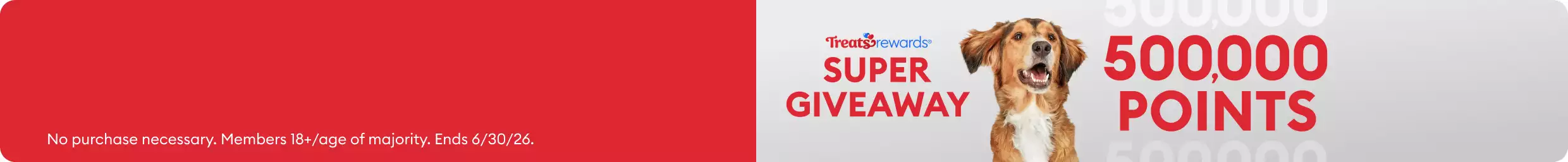 500,000 points callout & disclaimer, No purchase necessary. Members 18+/age of majority. Ends 6/30/26.