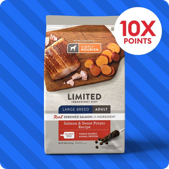 10X points callout & a bag of Simply Nourish dog food