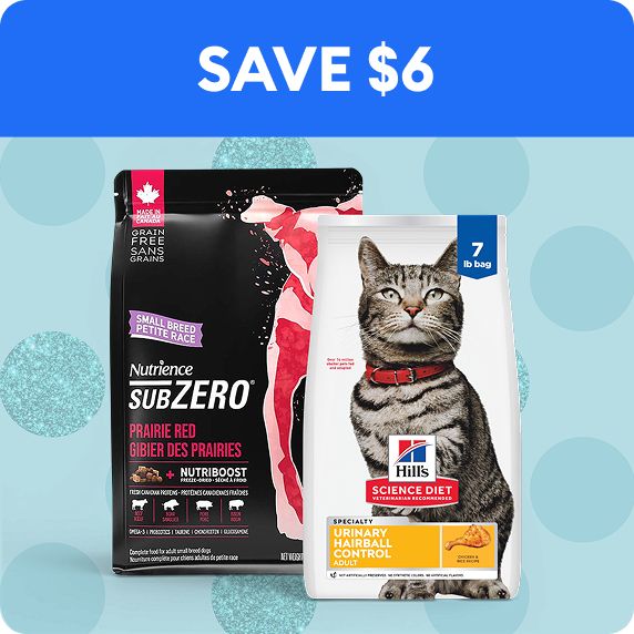 Save $6 callout & a package of pet food