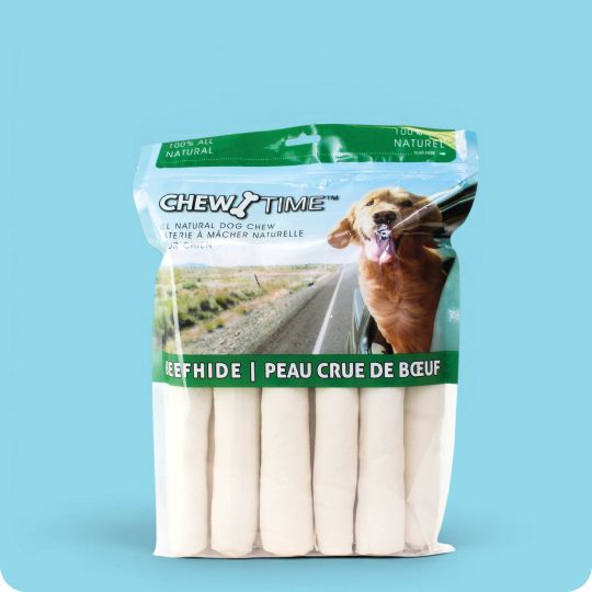 Chew Time Rawhide Retriever Rolls Dog Treats
