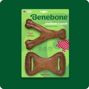 Two-pack of Benebone chew toys.
