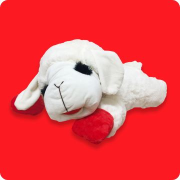 A Lamb Chop plush toy
