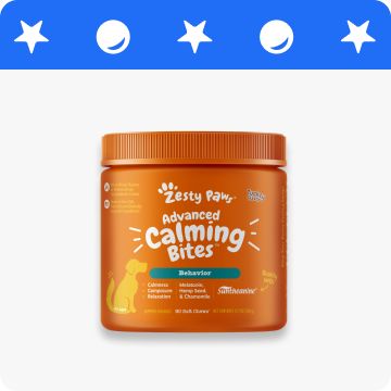 Dog calming supplement package