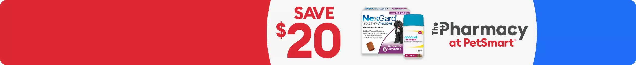 A Save $20 badge and two prescription medications