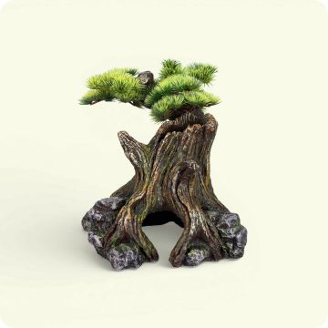 A tree tank décor piece