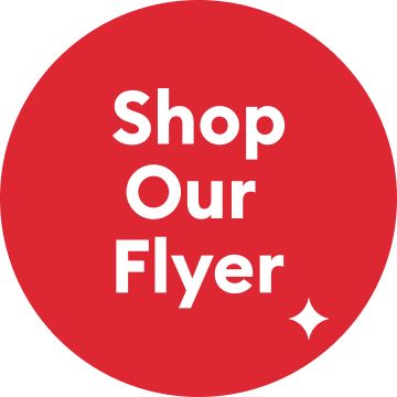 red background shop our flyer