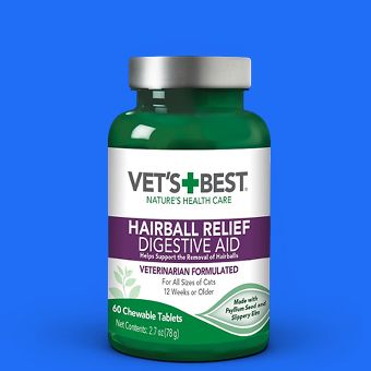 Vet's Best Hairball Relief Digestive Aid Chewable Tablets for Cats