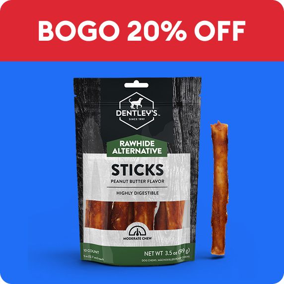 Dentley's Rawhide-Free 5" Retriever Sticks Dog Chew