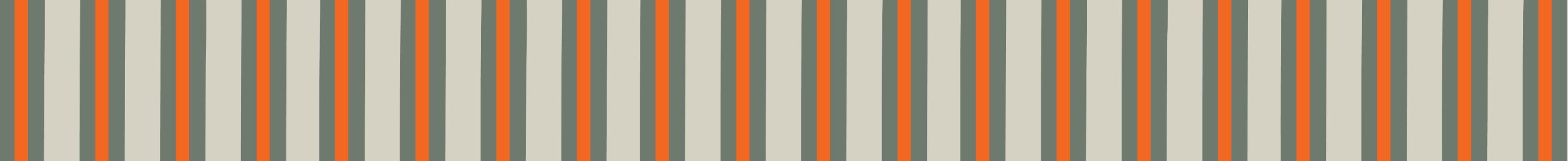 Decorative horizontal stripe pattern in orange & gray