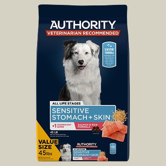Bag of Authority dry dog food