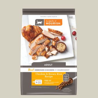 Bag of Simply Nourish dry cat food