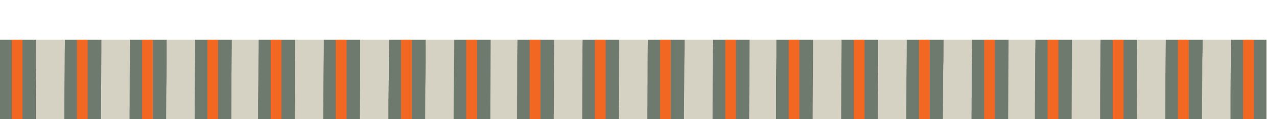 Grey and orange striped banner