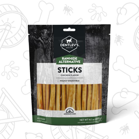 Dentley's Rawhide Free Retriever Sticks Dog Treats