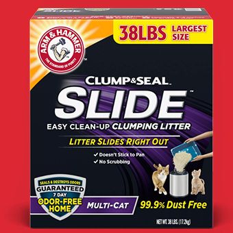 Arm & Hammer Clump & Seal Slide Clumping Multi-Cat Clay Cat Litter