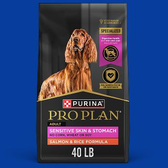 Bag of Purina Pro Plan dog food