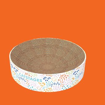 Cat Scratcher with prints all over