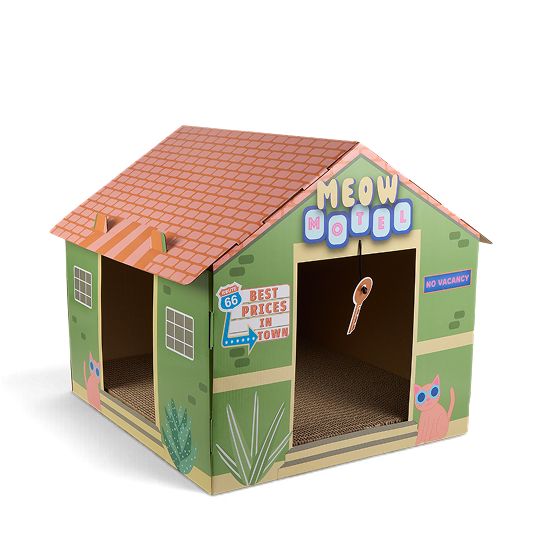 Whisker City Cat Hut & Scratcher